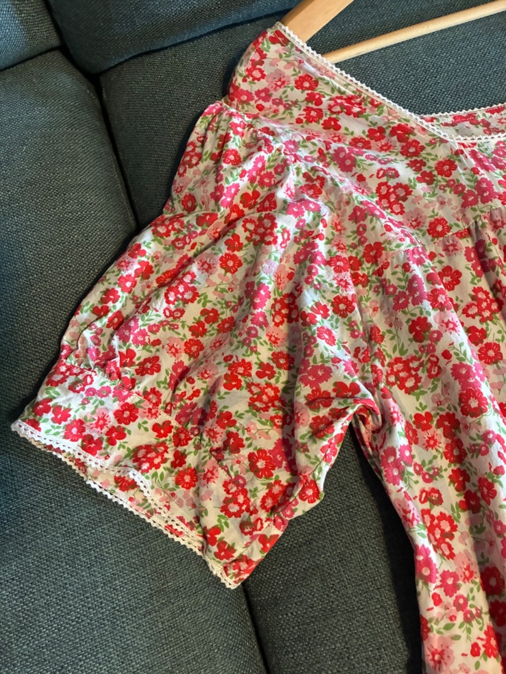 Evolverie vintage/boho pink ditsy floral midi dress - Women's size XL - Picture 4 of 8